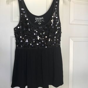 Decree Tops - Black Sequins Shirt Decree Tops - Black Sequins Shirt